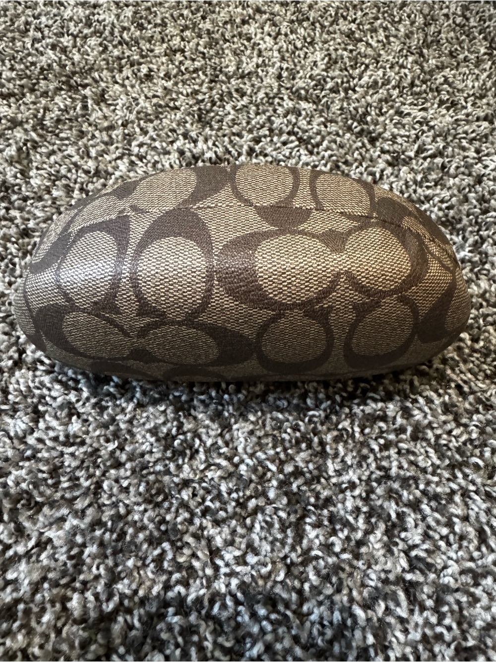 Coach Brown Signature Pattern Sunglasses Case